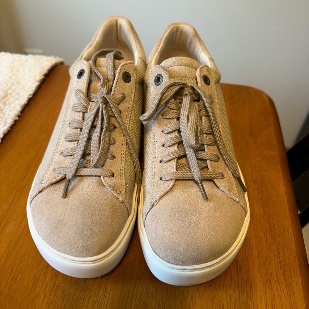Brown suede Birkenstock sneaker